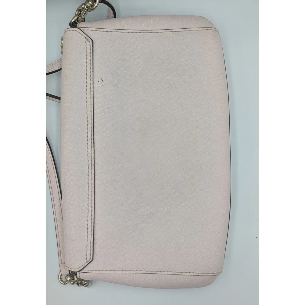 Kate Spade Saffiano Leather Crossbody Bag Mauve Rose Laurel Way Greer